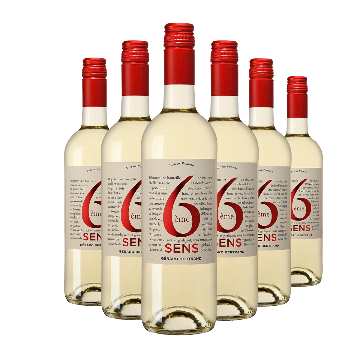 6ème sens 2024 vin blanc bio Lot 6 bouteilles 75cl - Gérard Bertrand