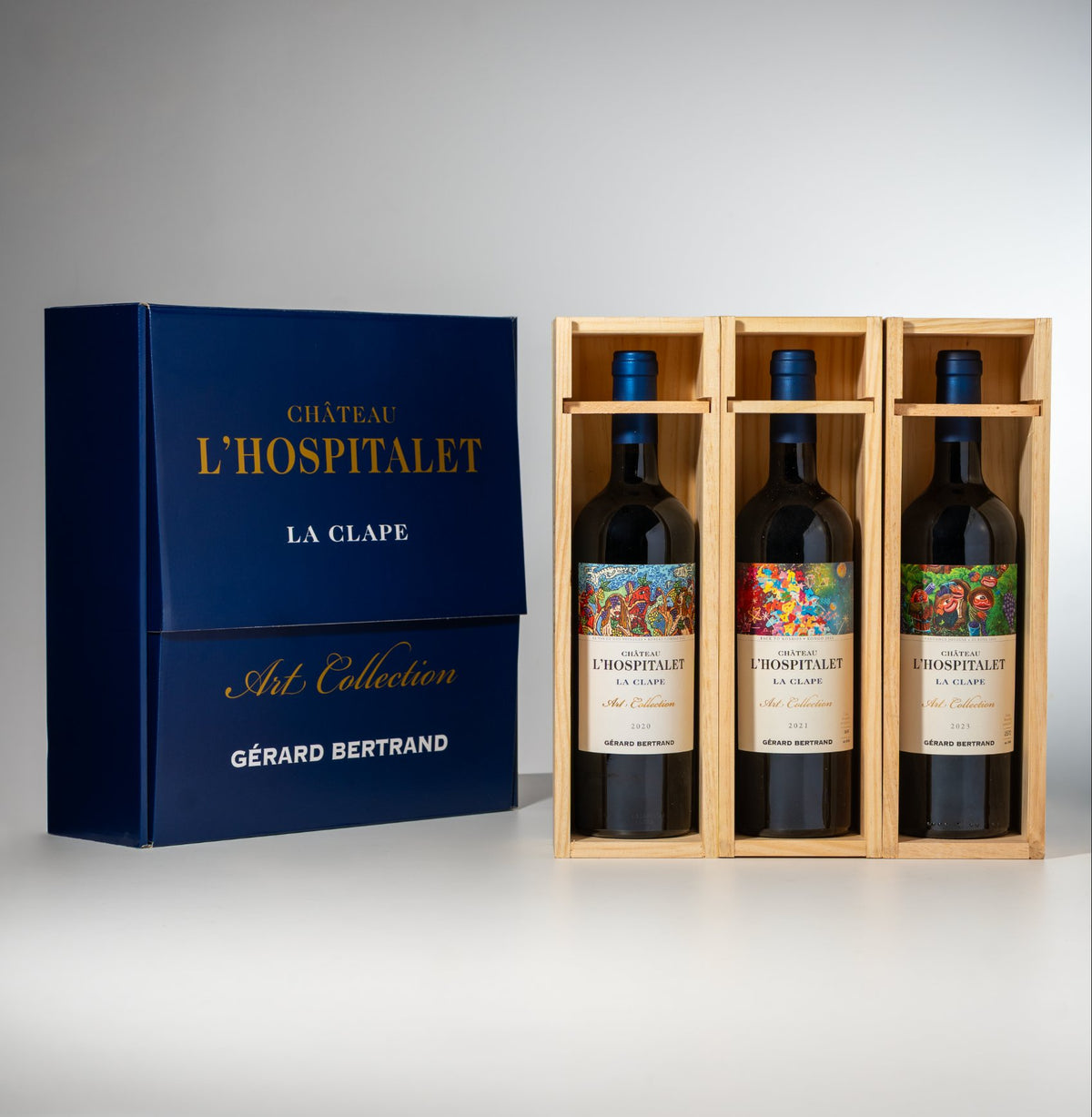 Château l'Hospitalet Grand Vin Red Gift Box Limited Edition Robert Combas, Hervé Di Rosa and Cyril Kongo