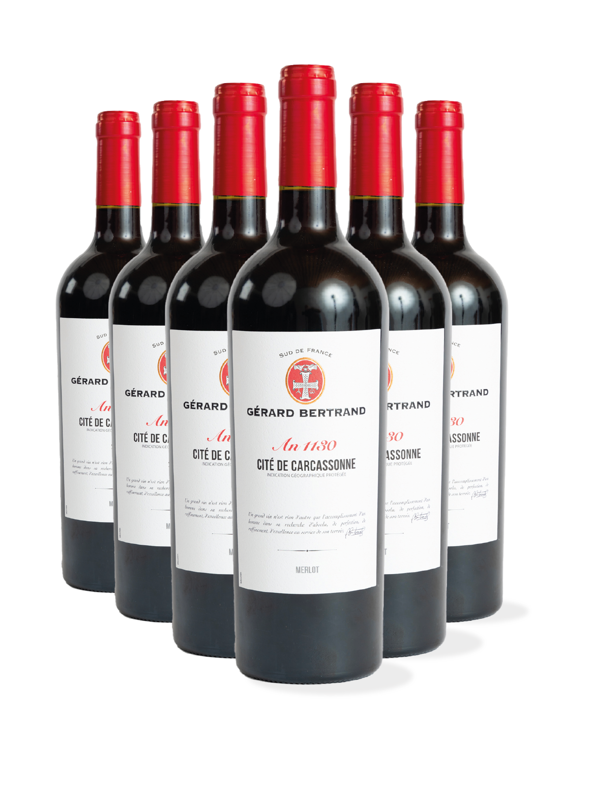 Héritage "An 1130" red IGP Cité de Carcassonne Lot of 6 bottles 75cl - Gérard Bertrand