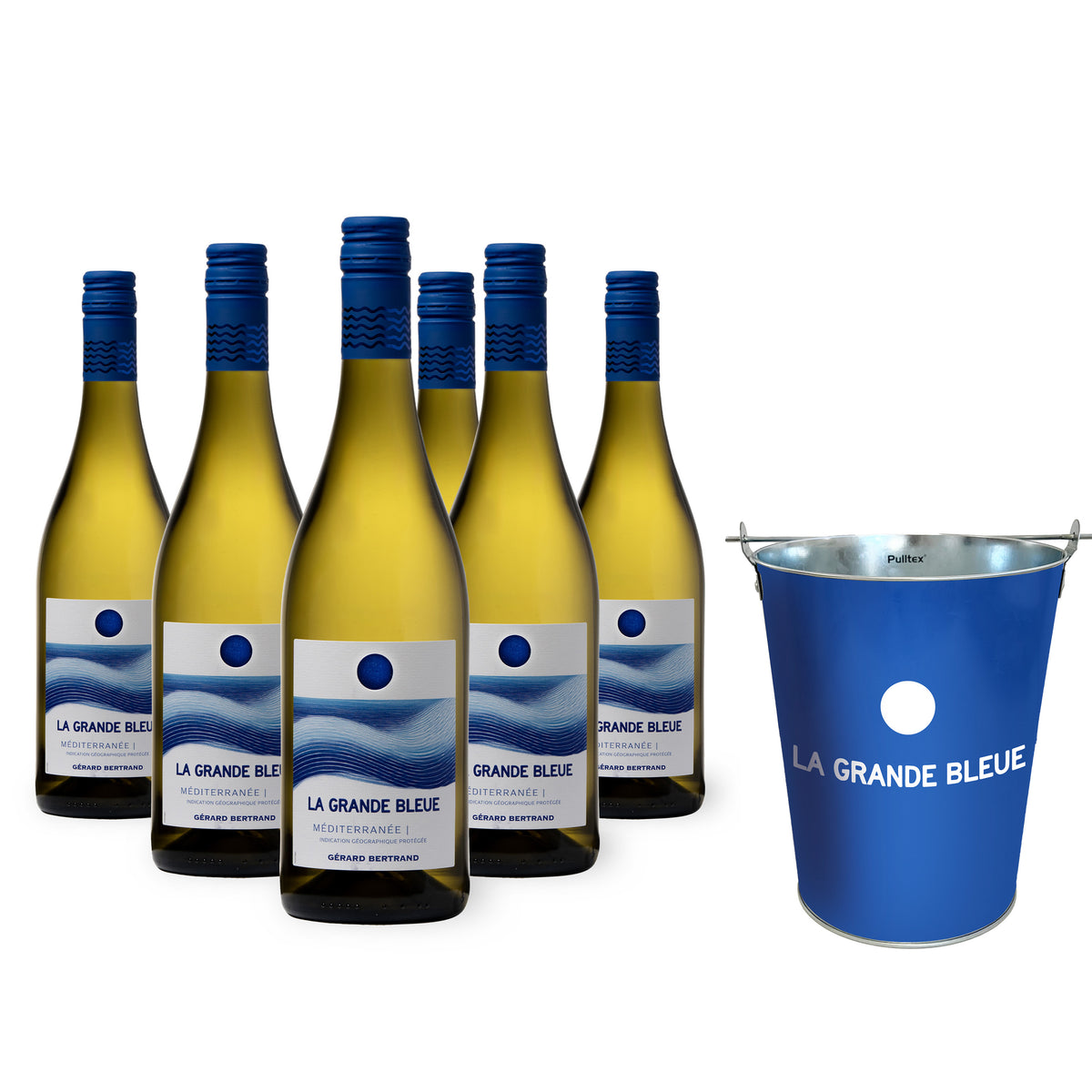 La Grande Bleue 2024 organic white wine Special Offer 12 Bottles 75cl and Ice Bucket Included - Gérard Bertrand