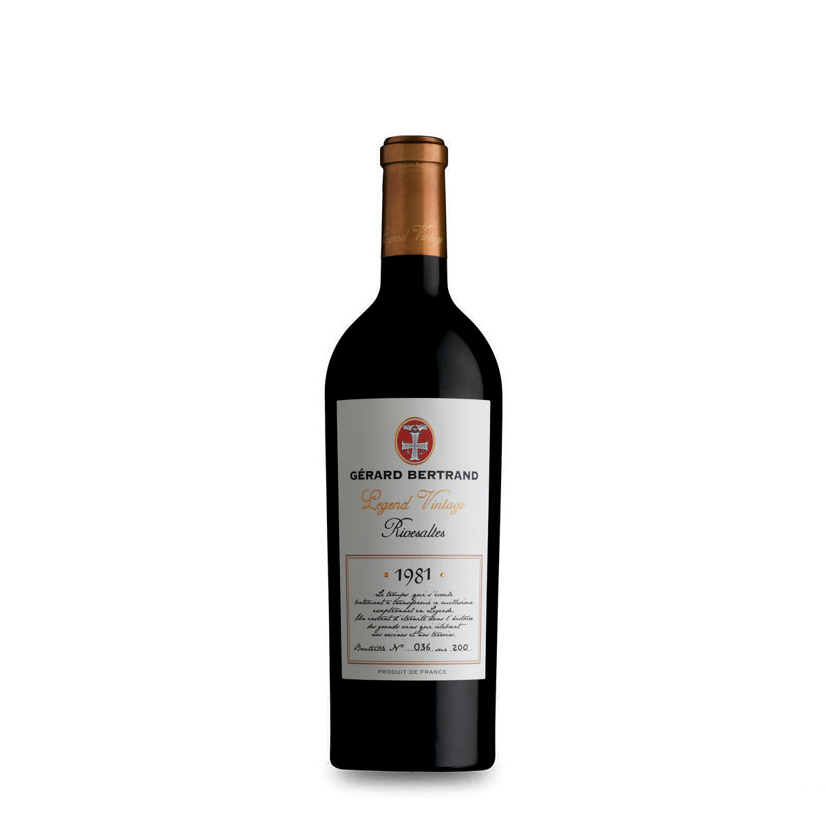 Legend Vintage Vins Doux Naturels 1981 Rivesaltes 75cl - Gérard Bertrand