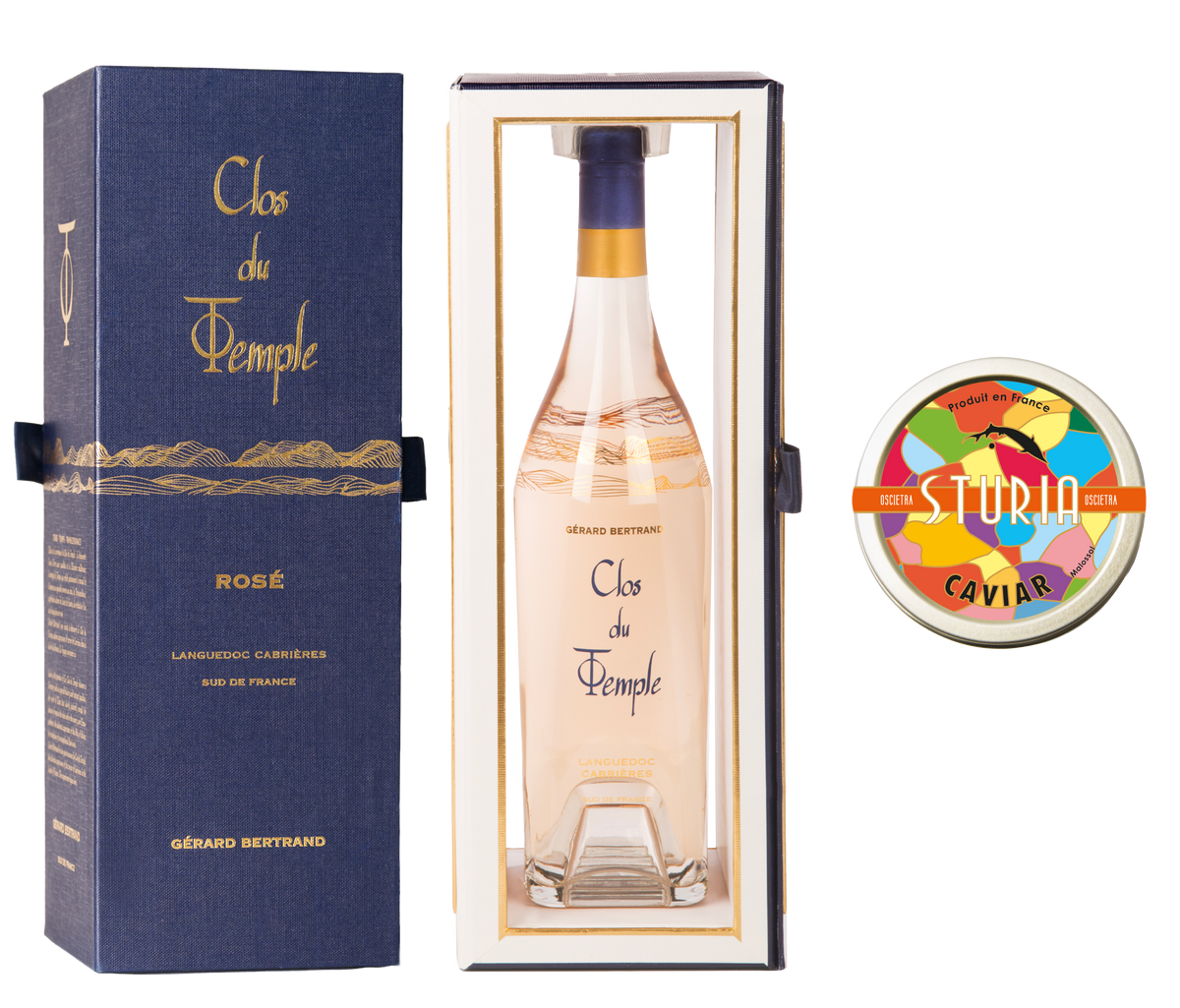 Prestige Offer: Clos du Temple 2022 in its Case and Oscietra Caviar 15g by Sturia - Gérard Bertrand
