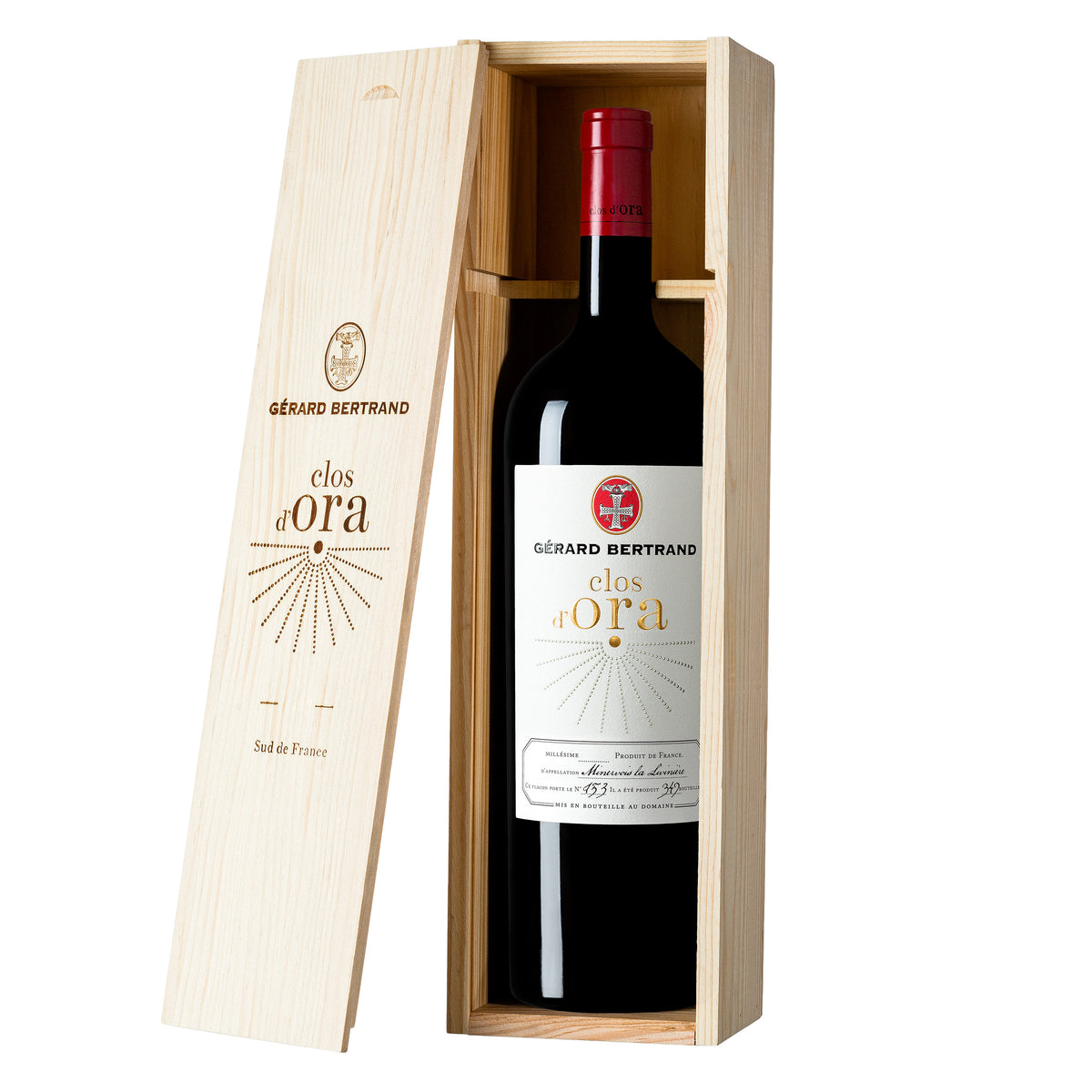 Clos d'Ora 2021 Jeroboam 3L Wooden Box iconic red wine - Gérard Bertrand