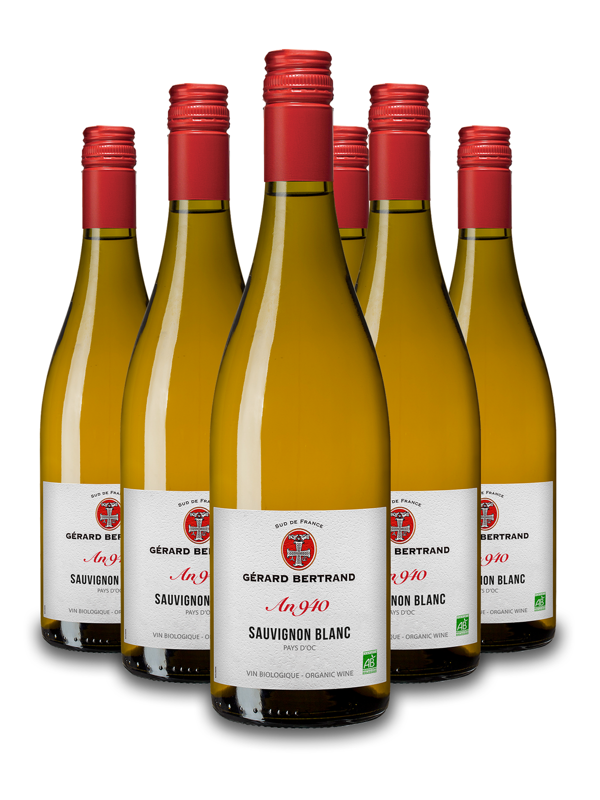 Héritage "An 940" Sauvignon Blanc 2024 organic white wine Lot of 6 Bottles 75cl - Gérard Bertrand