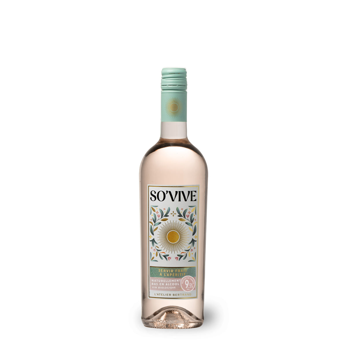 So'Vive 2025 organic rosé wine 75cl naturally low in alcohol - Gérard Bertrand