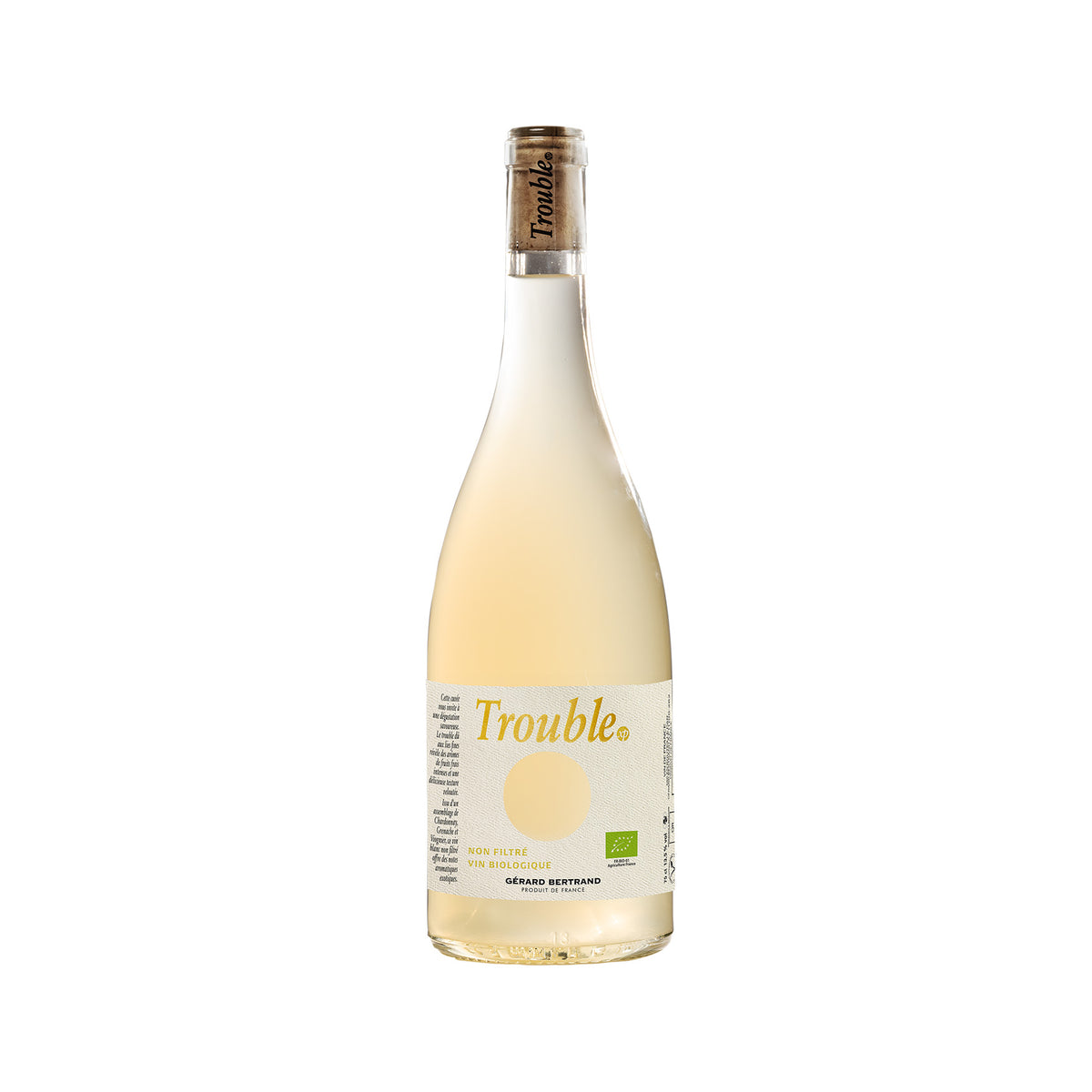 Trouble xp organic white wine Unfiltered 2024 75cl - Gérard Bertrand