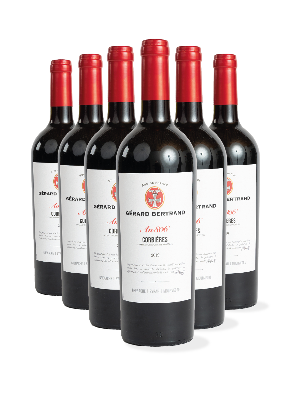 Héritage "An 806" red Corbières 2021 Lot of 6 Bottles 75cl - Gérard Bertrand