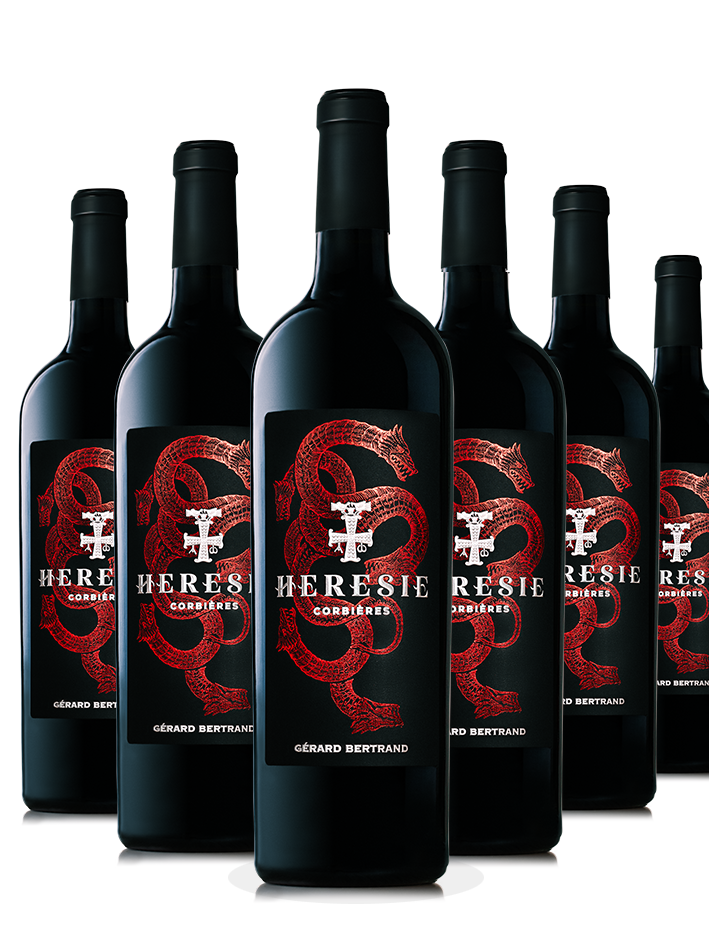 Hérésie red wine Corbières 2022 Lot of 6 Bottles 75cl - Gérard Bertrand 
