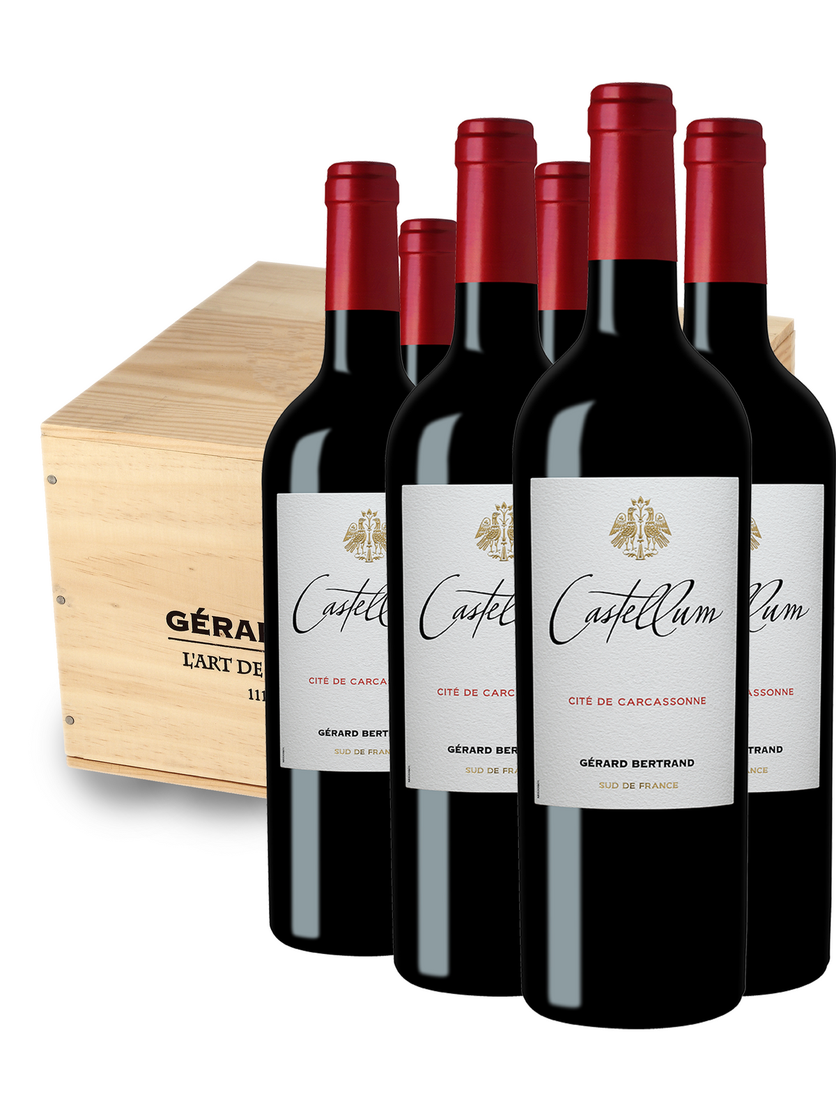 Castellum 2019 75cl Caisse Bois 6 Bouteilles - Gérard Bertrand 
