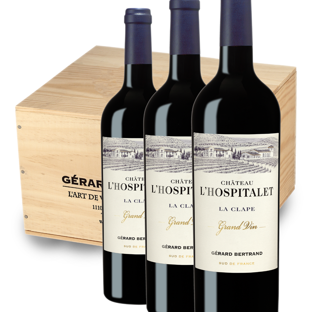 Château L'Hospitalet Grand Vin rood AOP La Clape 2023 – Set van 6 flessen 75 cl