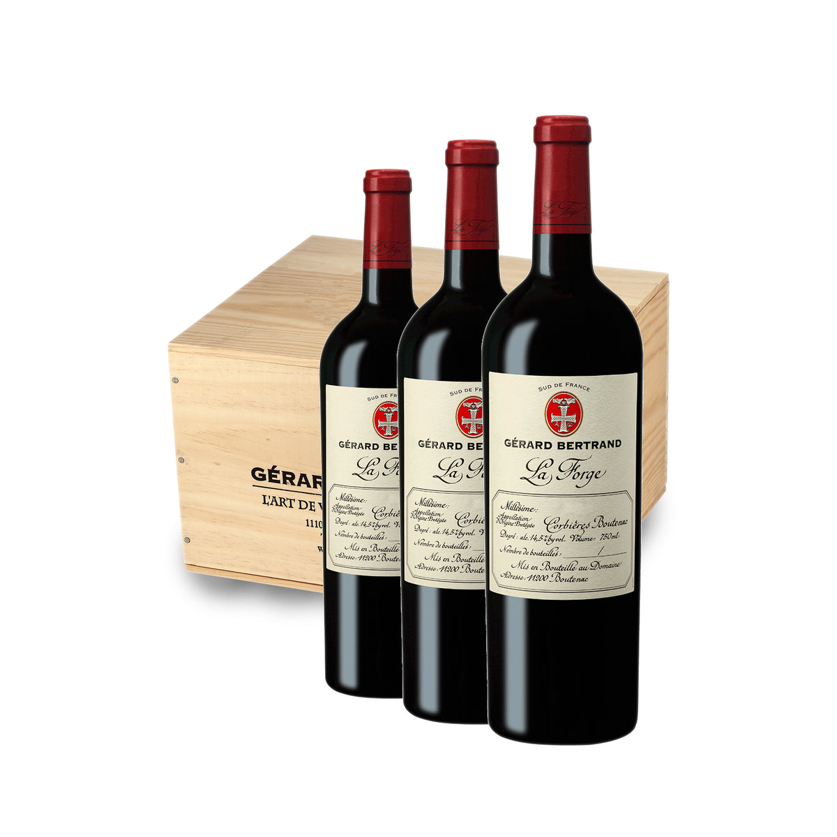 La Forge 2019 Wooden Case 6 Bottles 75cl - Gérard Bertrand 