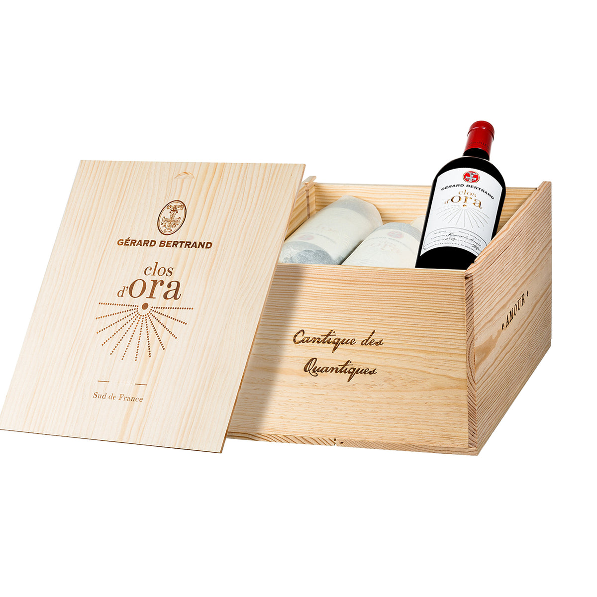 Clos d'Ora 2021 75cl wooden case 6 bottles iconic red wine - Gérard Bertrand 