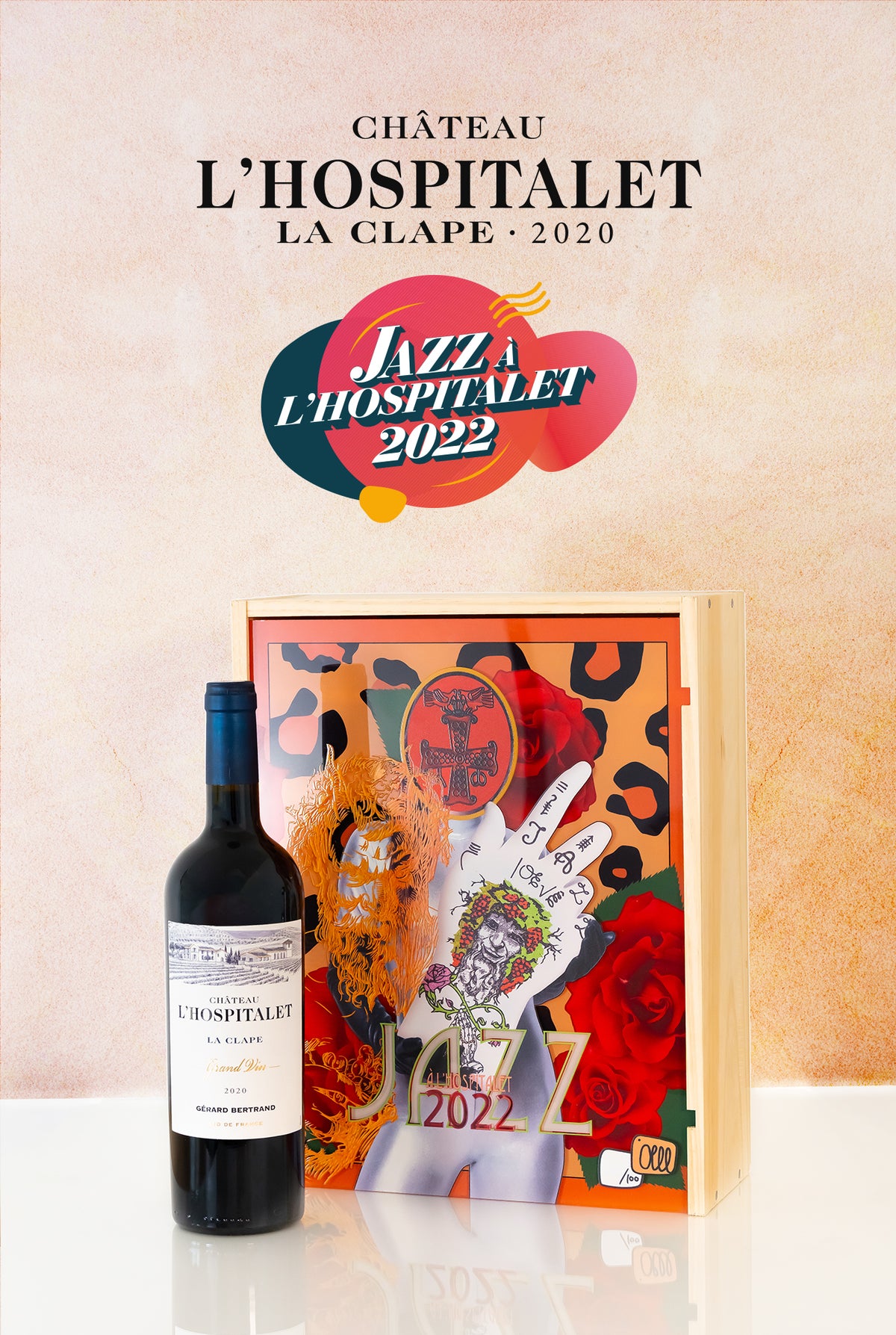 Gift box Château l'Hospitalet Limited Edition Jazz 2022 - Gérard Bertrand 