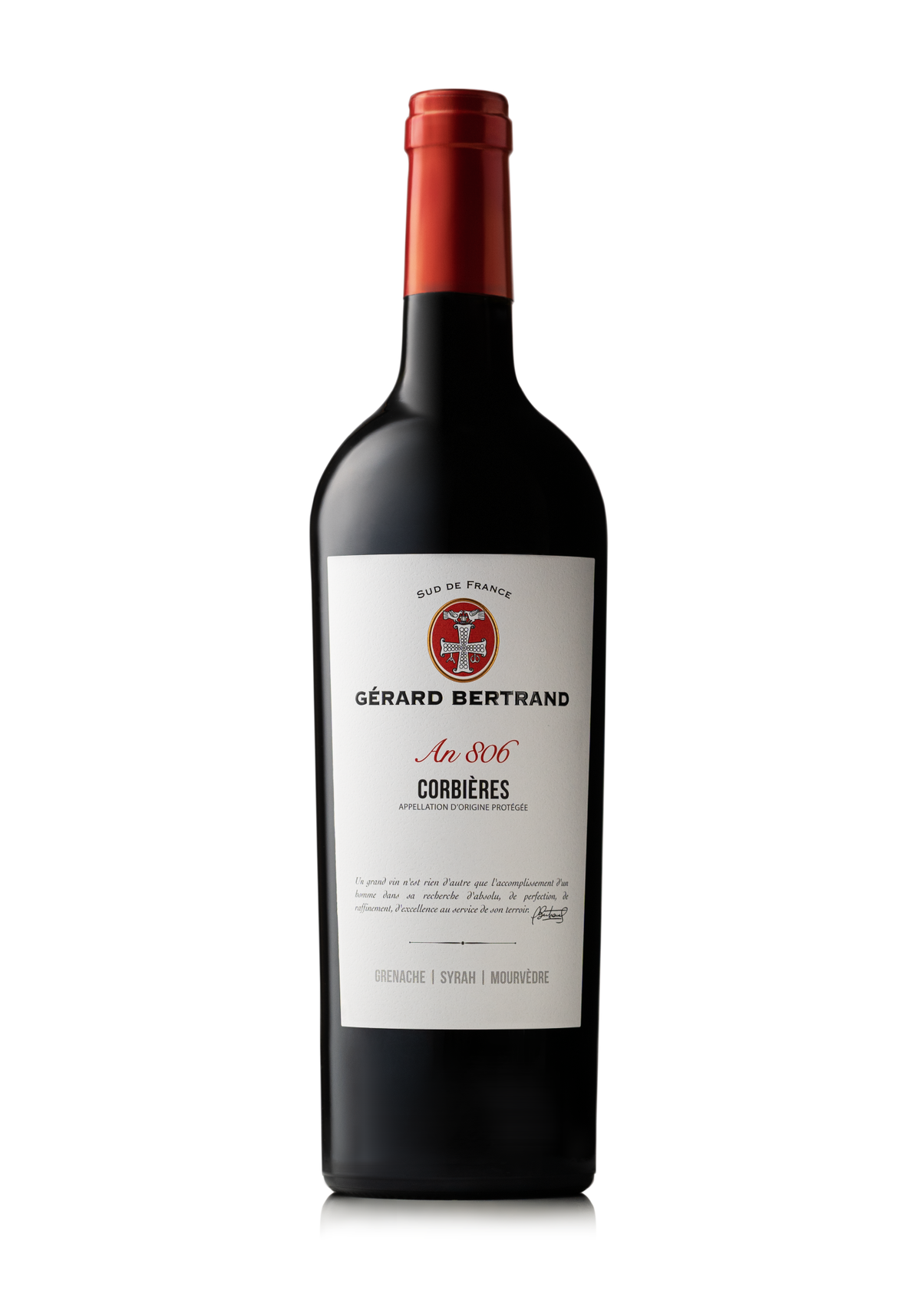 Héritage "An 806" rouge Corbières 2021 Lot 6 Bouteilles 75cl - Gérard Bertrand 