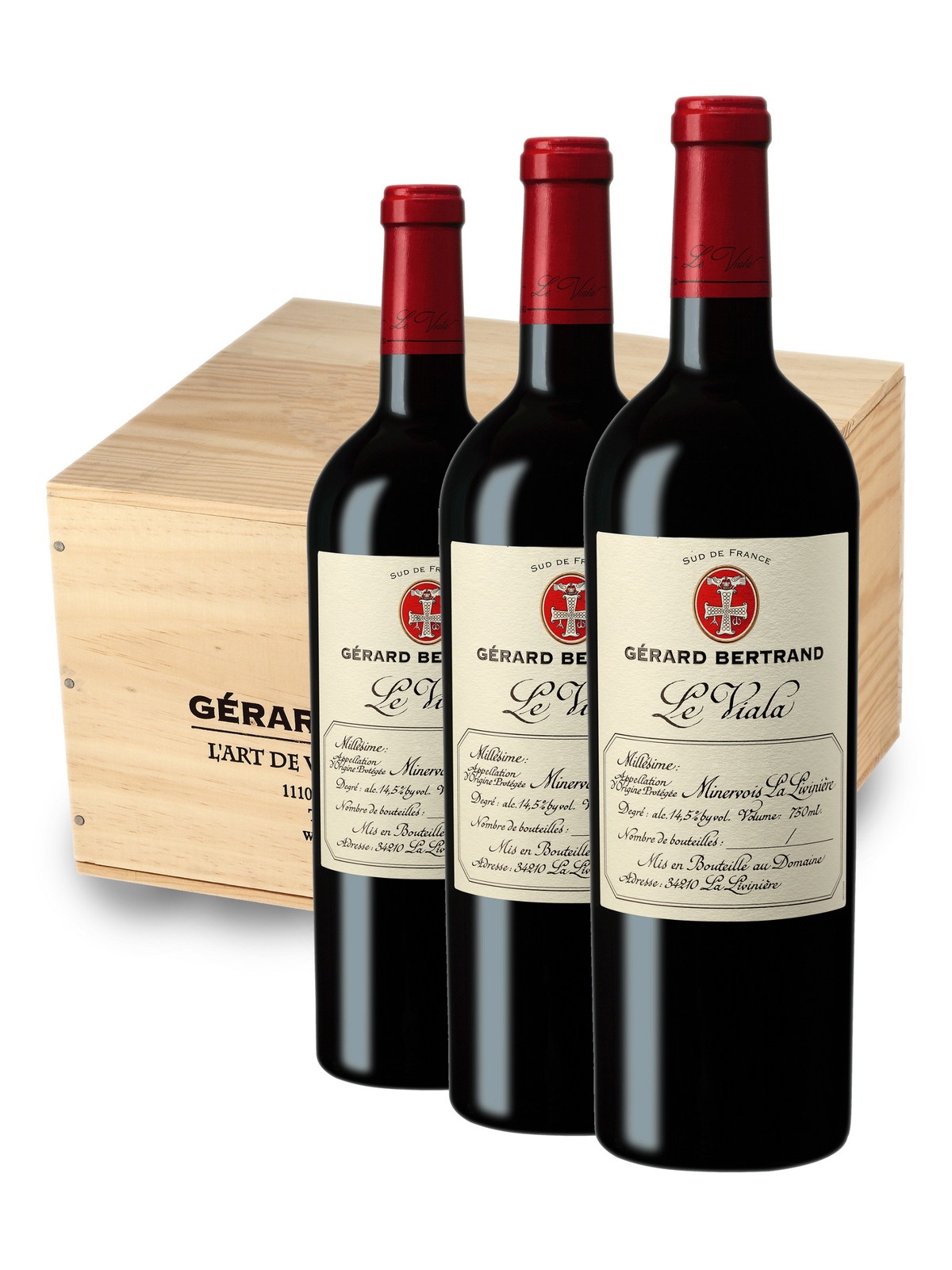 Le Viala 2022 Caisse Bois 6 Bouteilles - Gérard Bertrand 