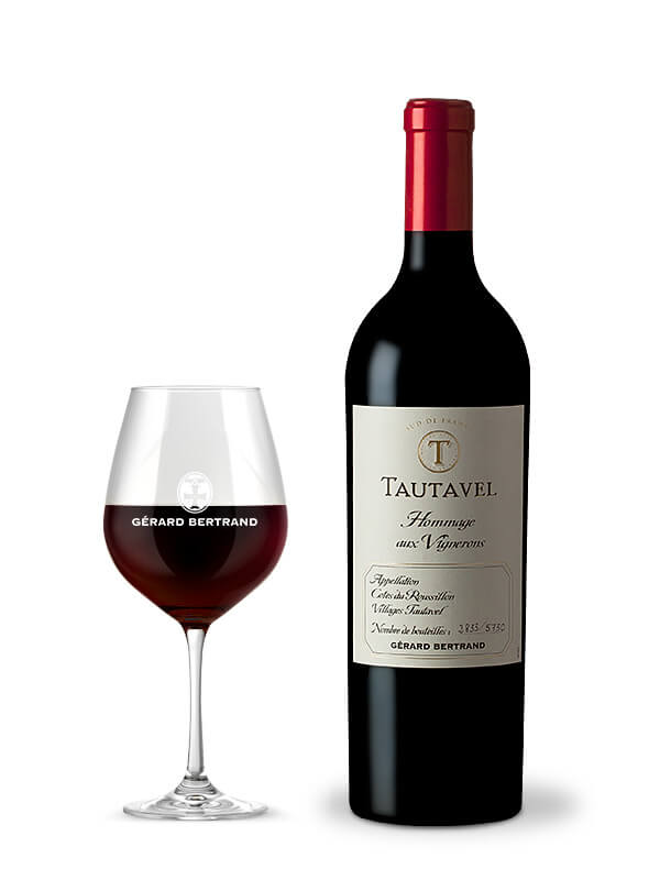 Tautavel Hommage aux vignerons 2022 - Wooden Case 3 Bottles - Gérard Bertrand 